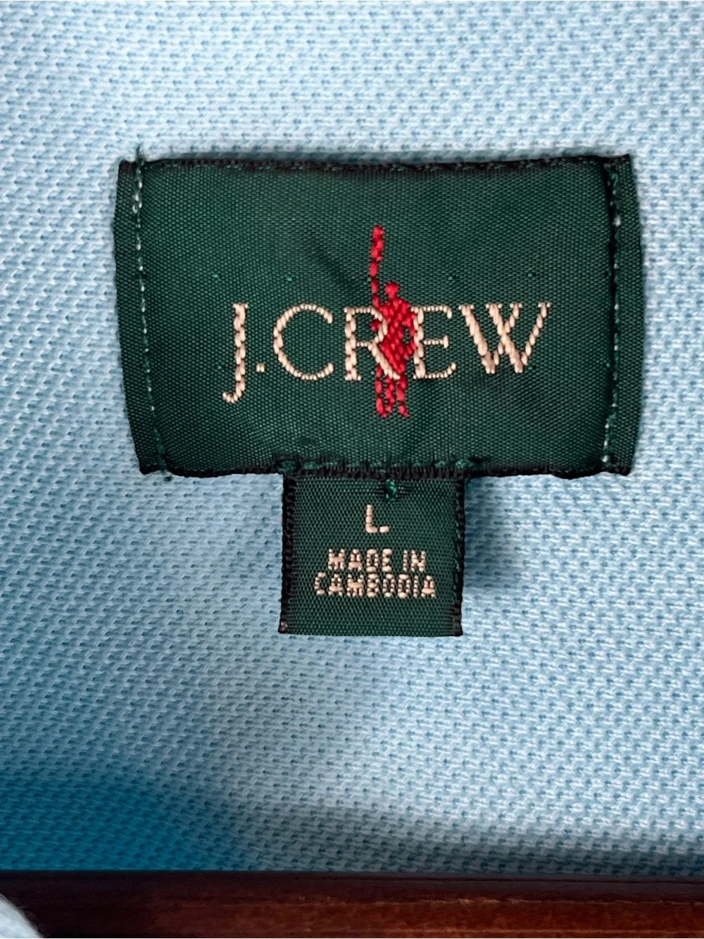 Vintage J Crew Y2K Oarsman Mens Large Shirt Light Blue Short Sleeve Button Down‎
